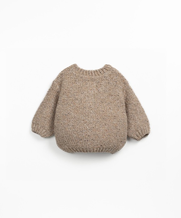 Veste en tricot avec fibres naturelles et fibres recycl�es