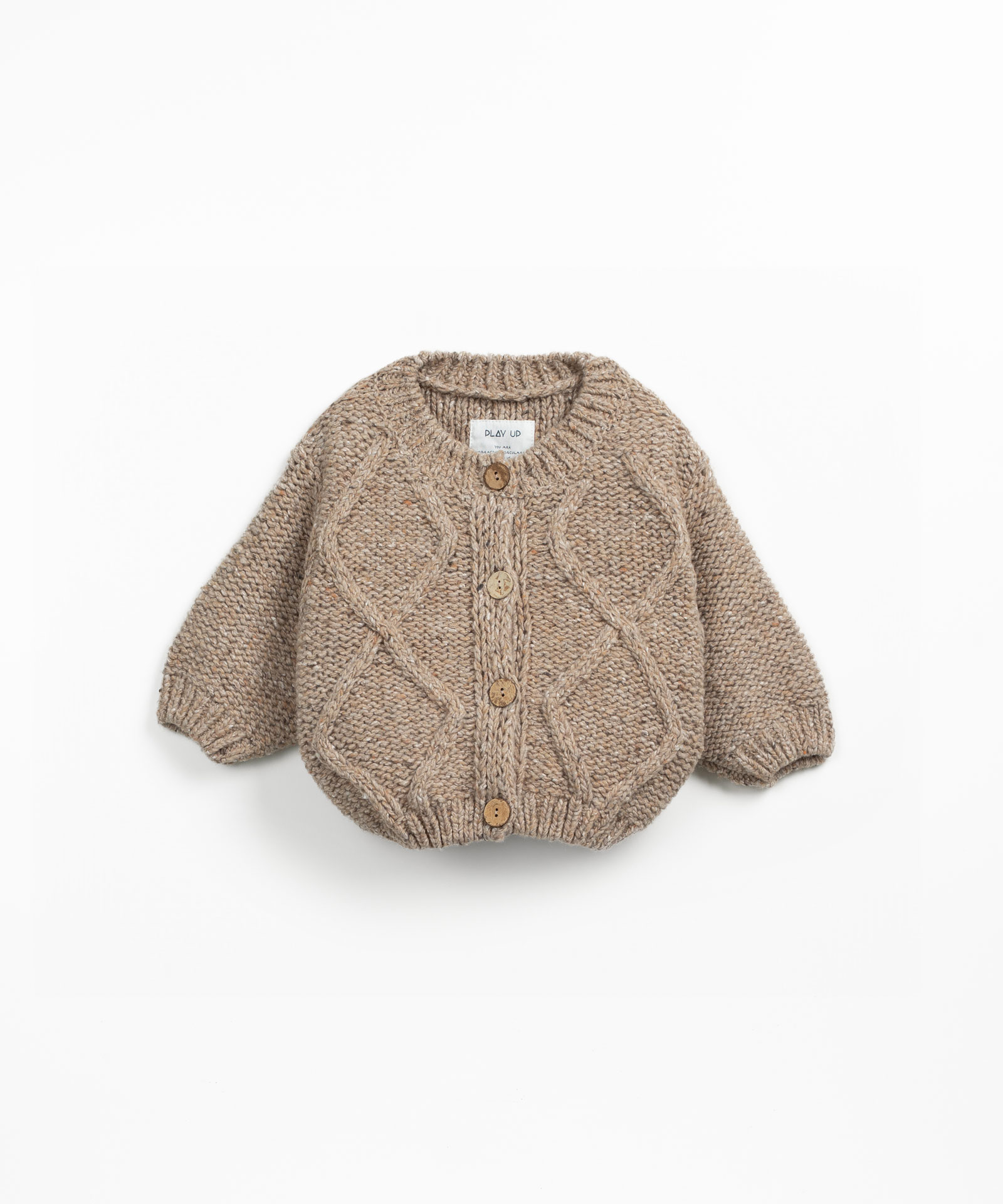 Giacca in maglia con fibre naturali e fibre riciclate