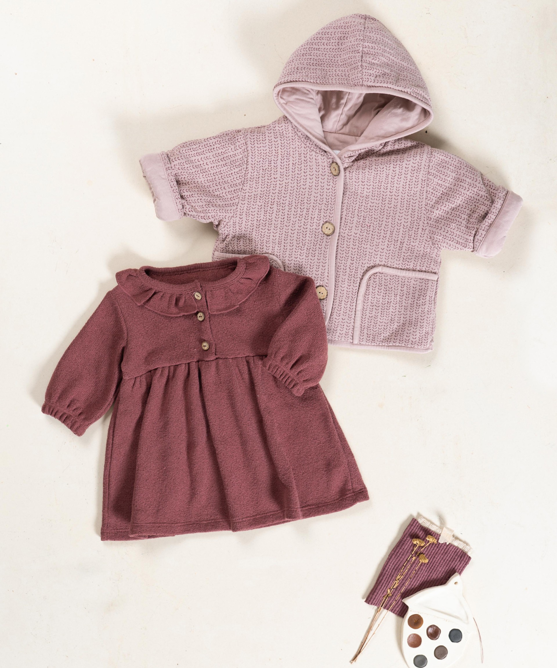 Jersey dress with front opening
