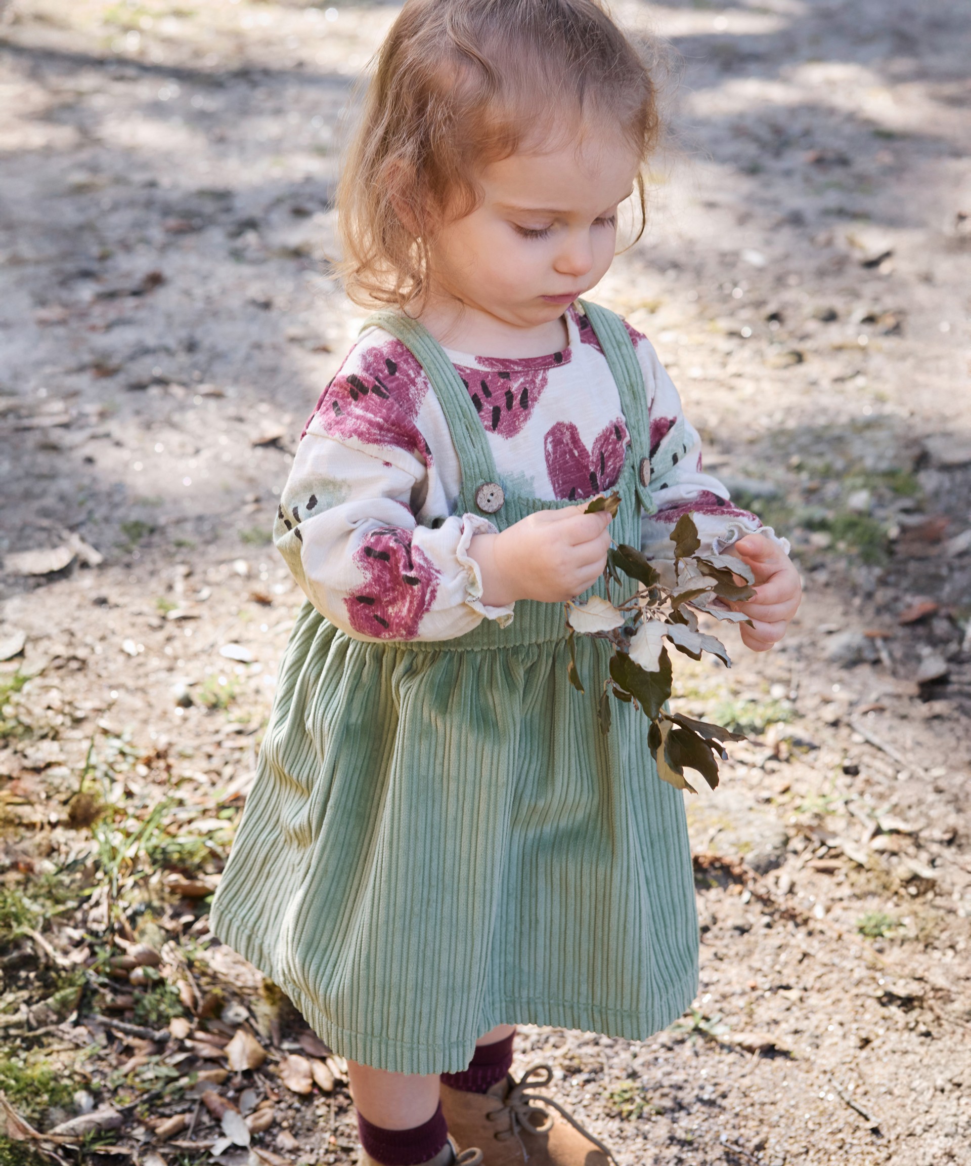 Corduroy dress with adjustable straps