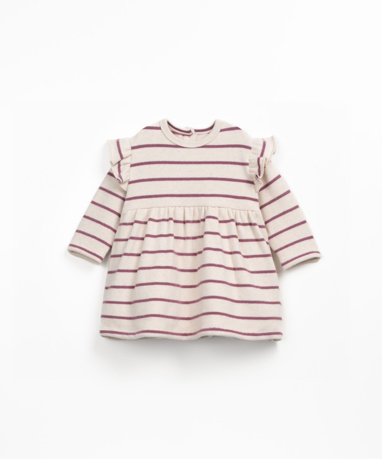 Jersey dress in a blend of natural and recycled fibers