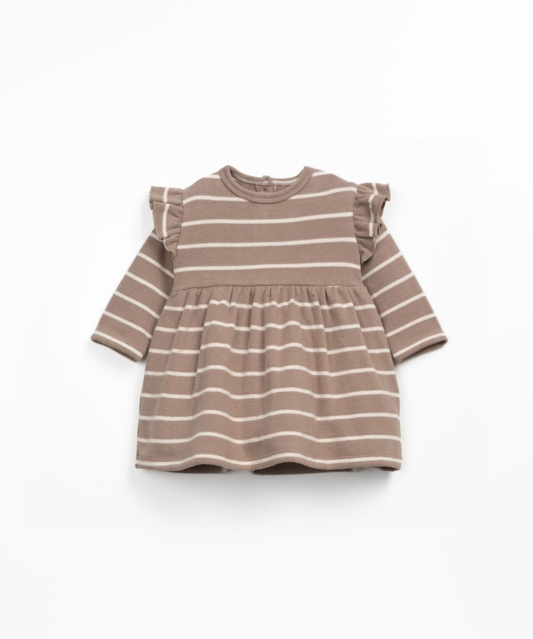 Jersey dress with a blend of natural and recycled fibers