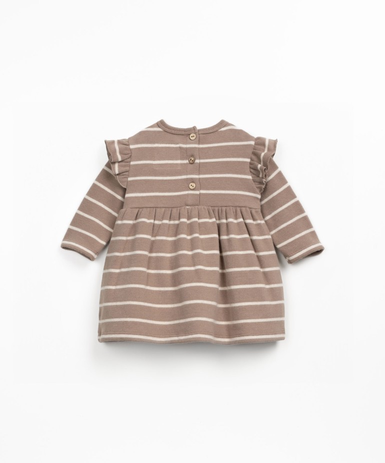 Jersey dress with a blend of natural and recycled fibers