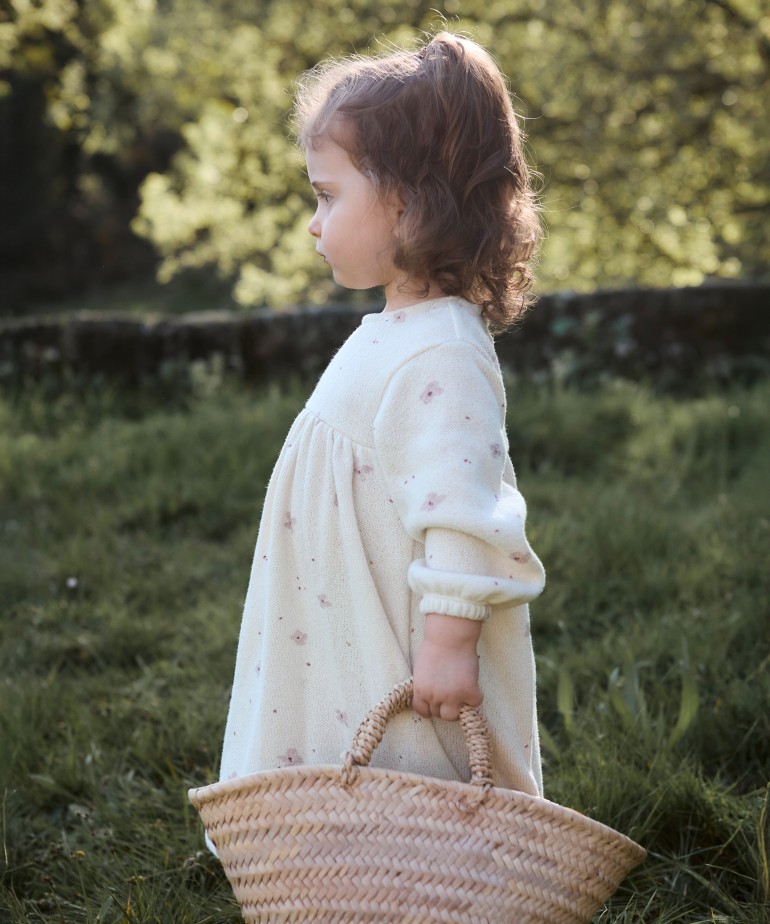 Jersey dress in a blend of natural and recycled fibers