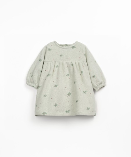 Knit dress with print