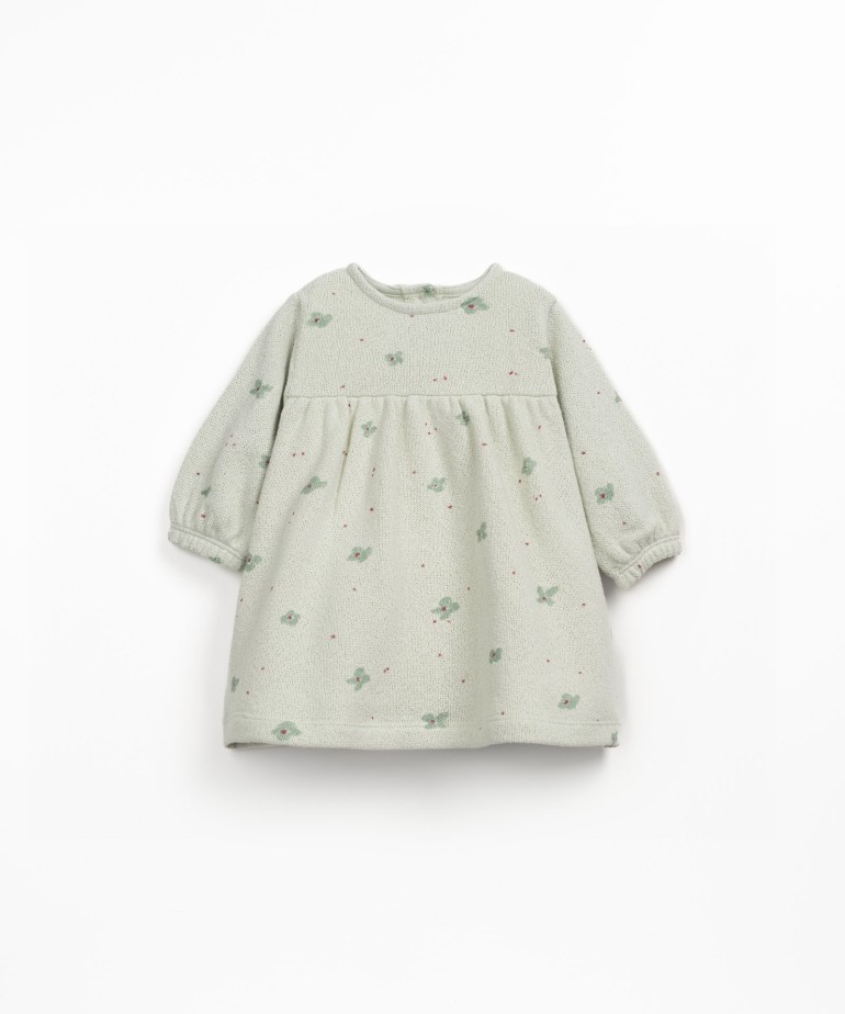 Knit dress with print