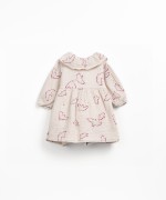 Fabric dress with collar