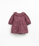 Fabric dress with collar