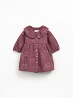 Fabric dress with bird print