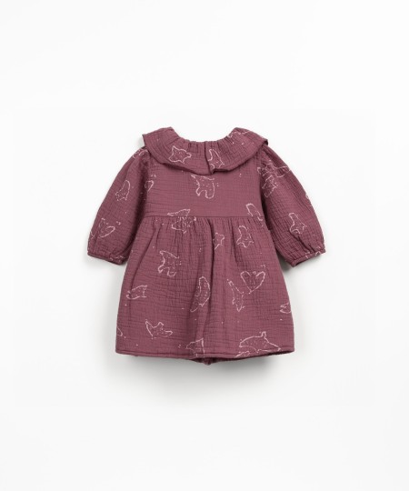 Robe en tissu avec imprimé oiseaux