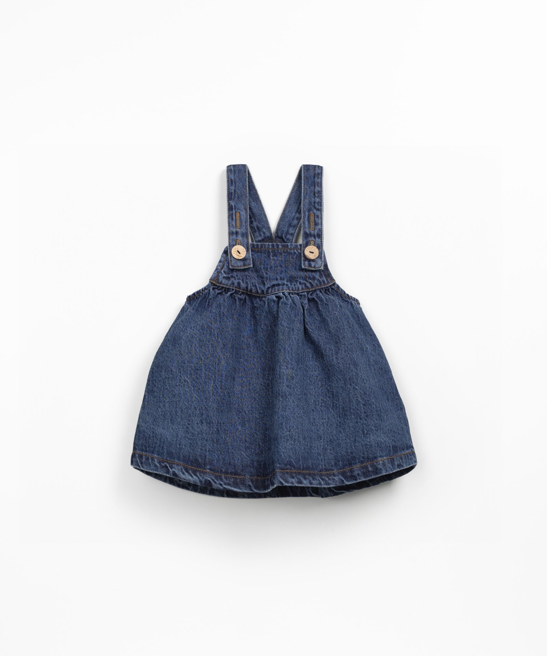 Denim dress with front opening