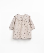 Cotton fabric dress with print
