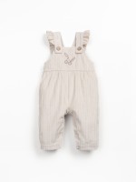 Combinaison en velours c�tel� avec broderie sur la poitrine