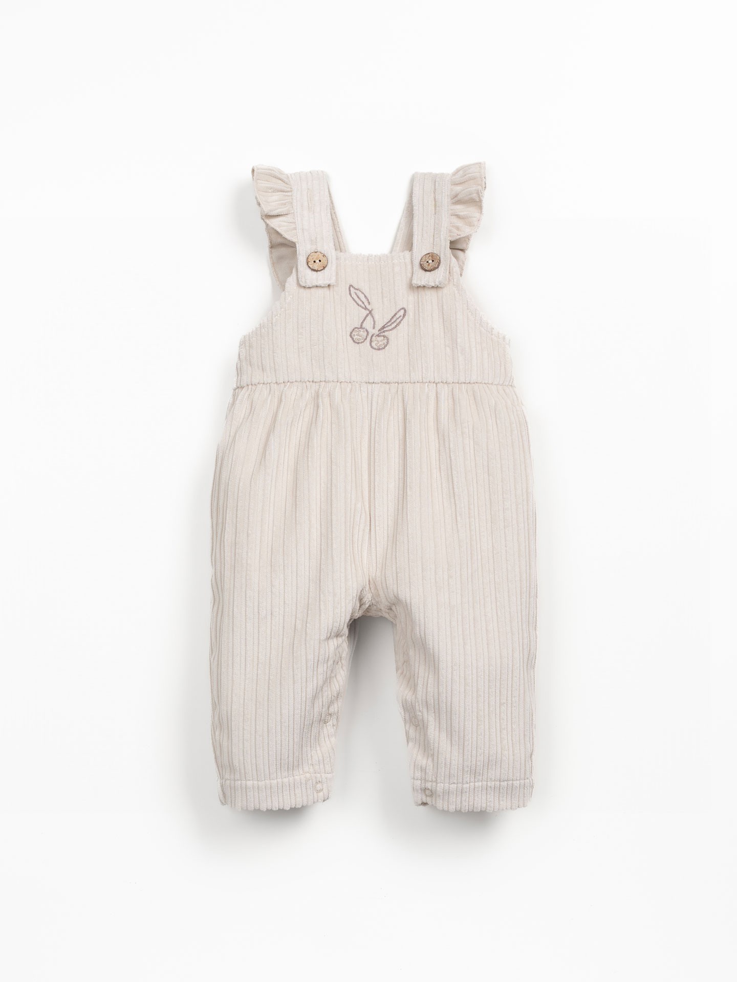 Combinaison en velours côtelé avec broderie sur la poitrine