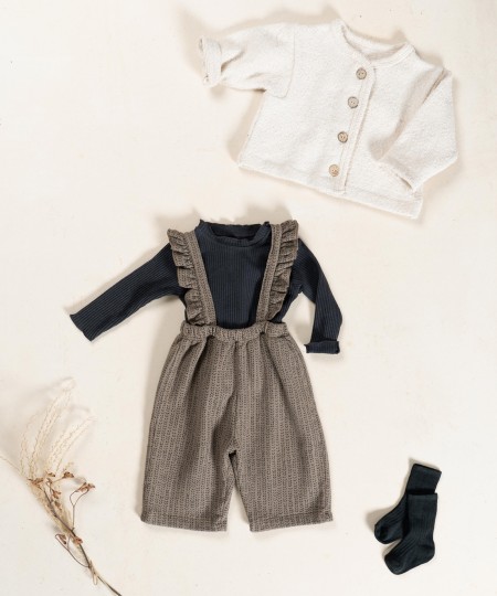 Jersey jumpsuit in natural fiber blend