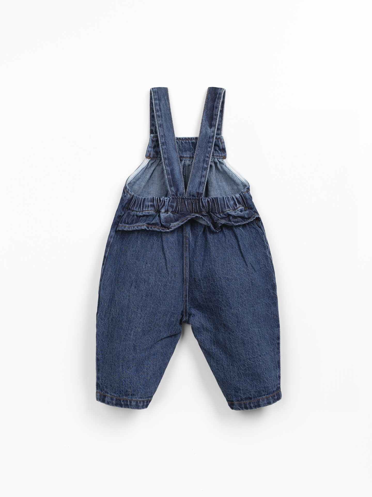 Macacão de ganga com botões de coco