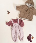 Twill jumpsuit with arbutus print