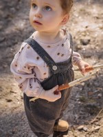 Denim jumpsuit with coconut buttons