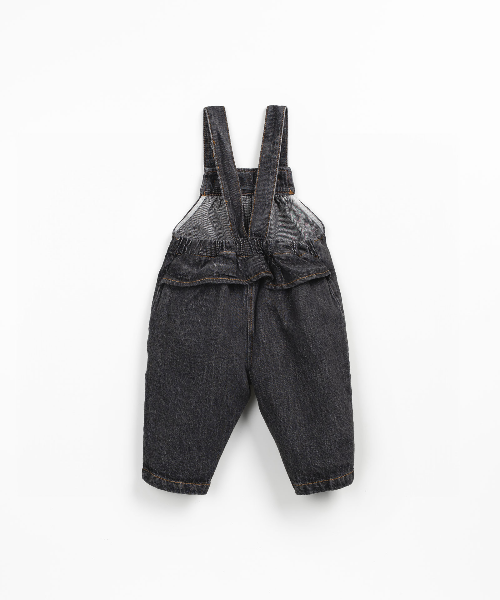 Tuta in denim con bottoni in cocco