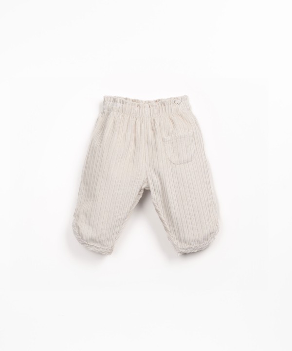 Corduroy trousers with elastic waistband