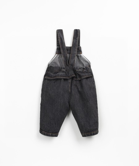 Denim jumpsuit with coconut buttons