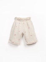 Pantaloni in maglia con stampa floreale