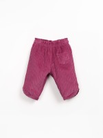 Corduroy trousers with elastic waistband