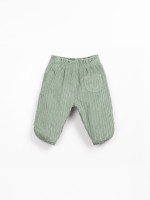 Corduroy trousers with elastic waistband