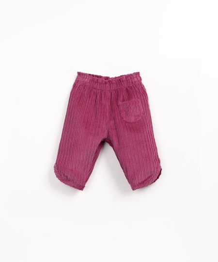 Corduroy trousers with elastic waistband
