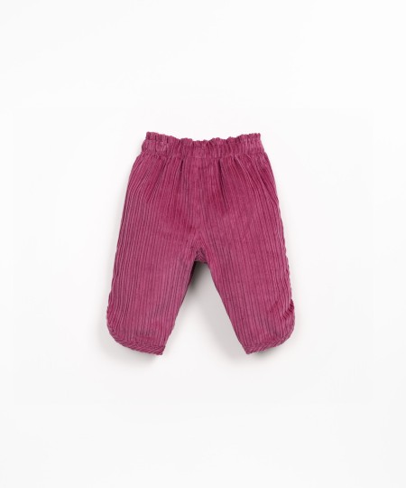 Corduroy trousers with elastic waistband