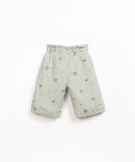 Jersey trousers with floral print