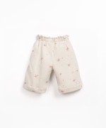 Knit trousers with elastic waistband