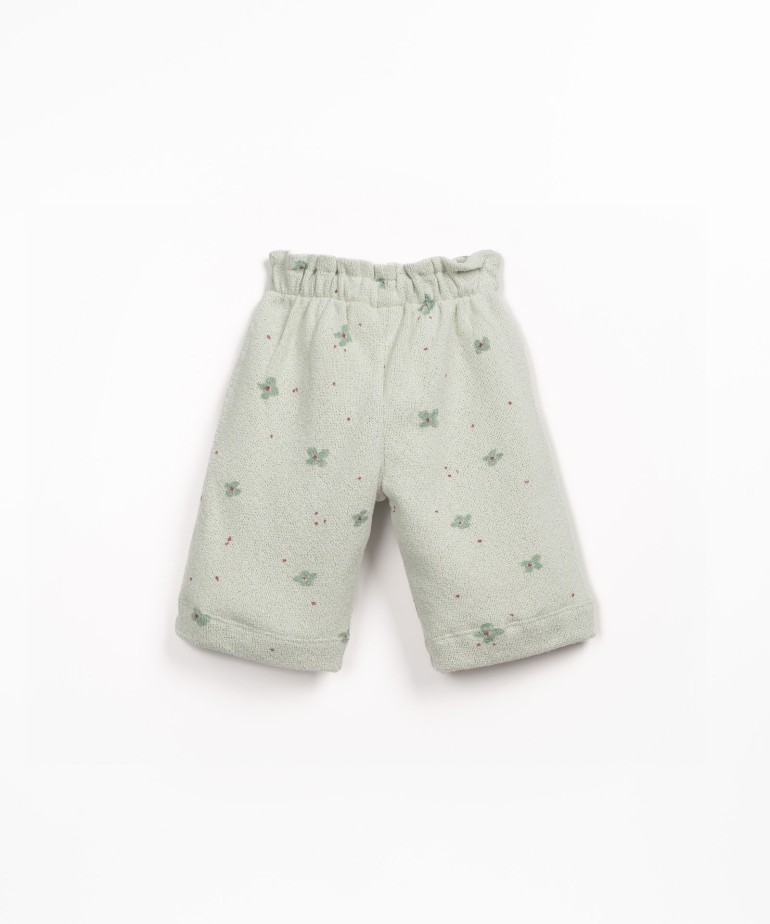 Jersey trousers with floral print