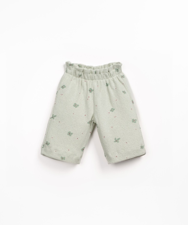 Jersey trousers with floral print
