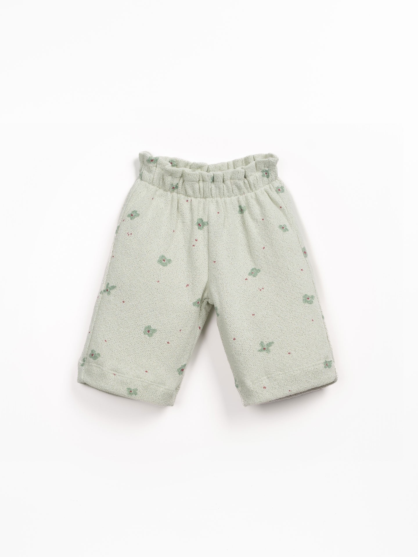 Pantaloni in maglina con stampa floreale