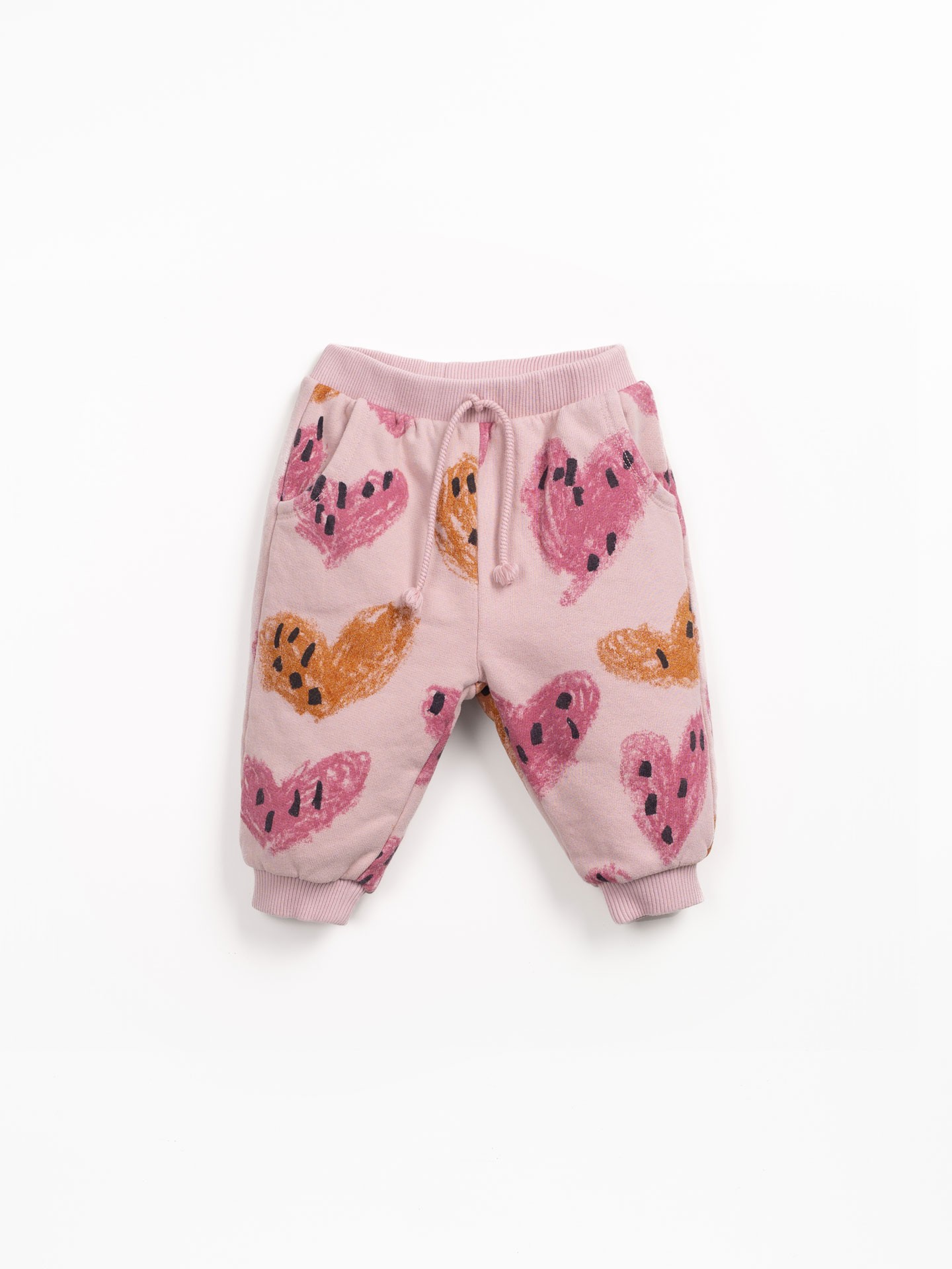 Jersey trousers with heart print