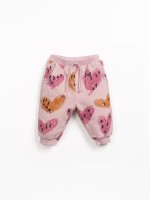 Jersey trousers with heart print
