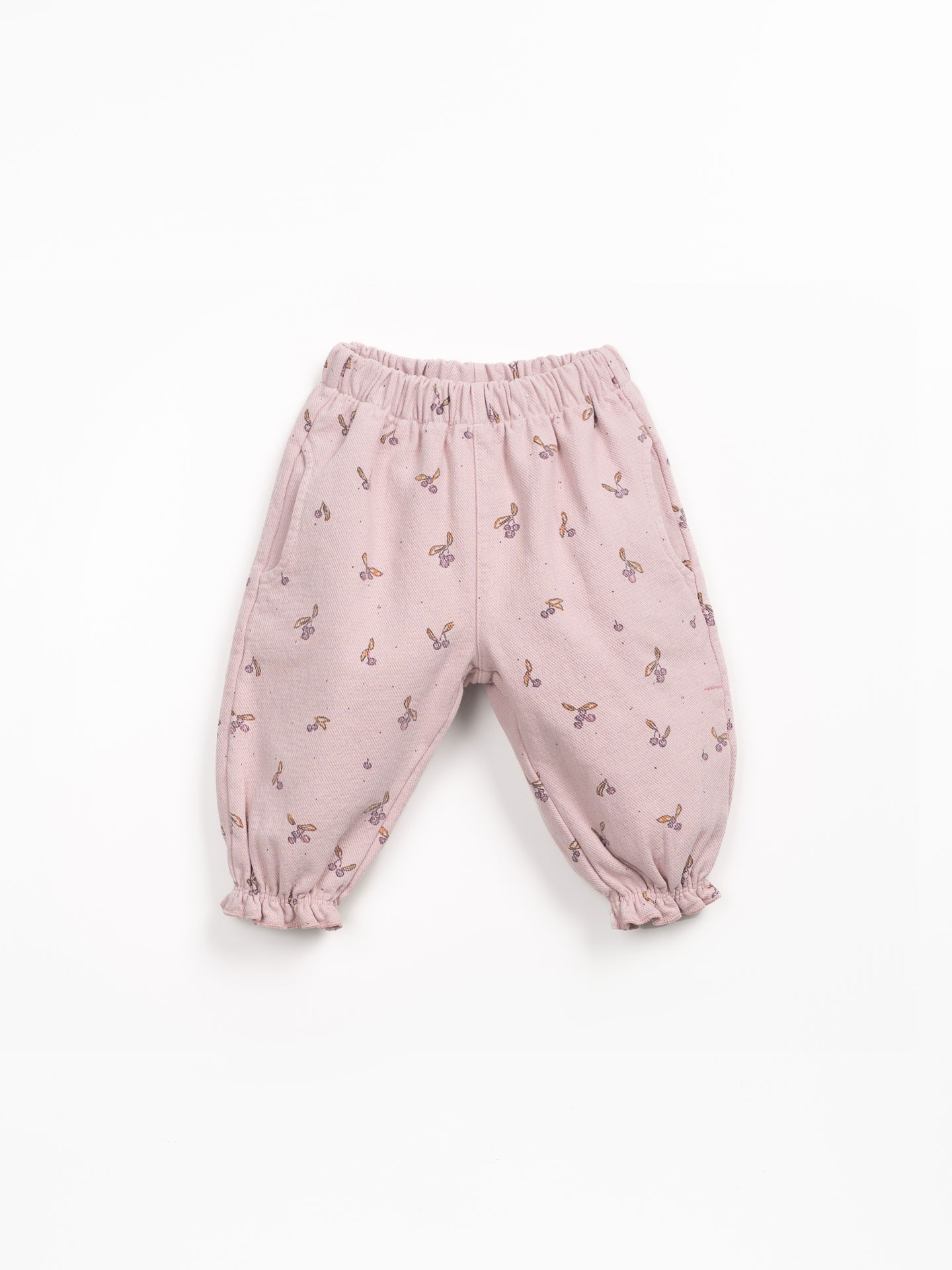 Pantalon en sergé avec imprimé d?arbouses