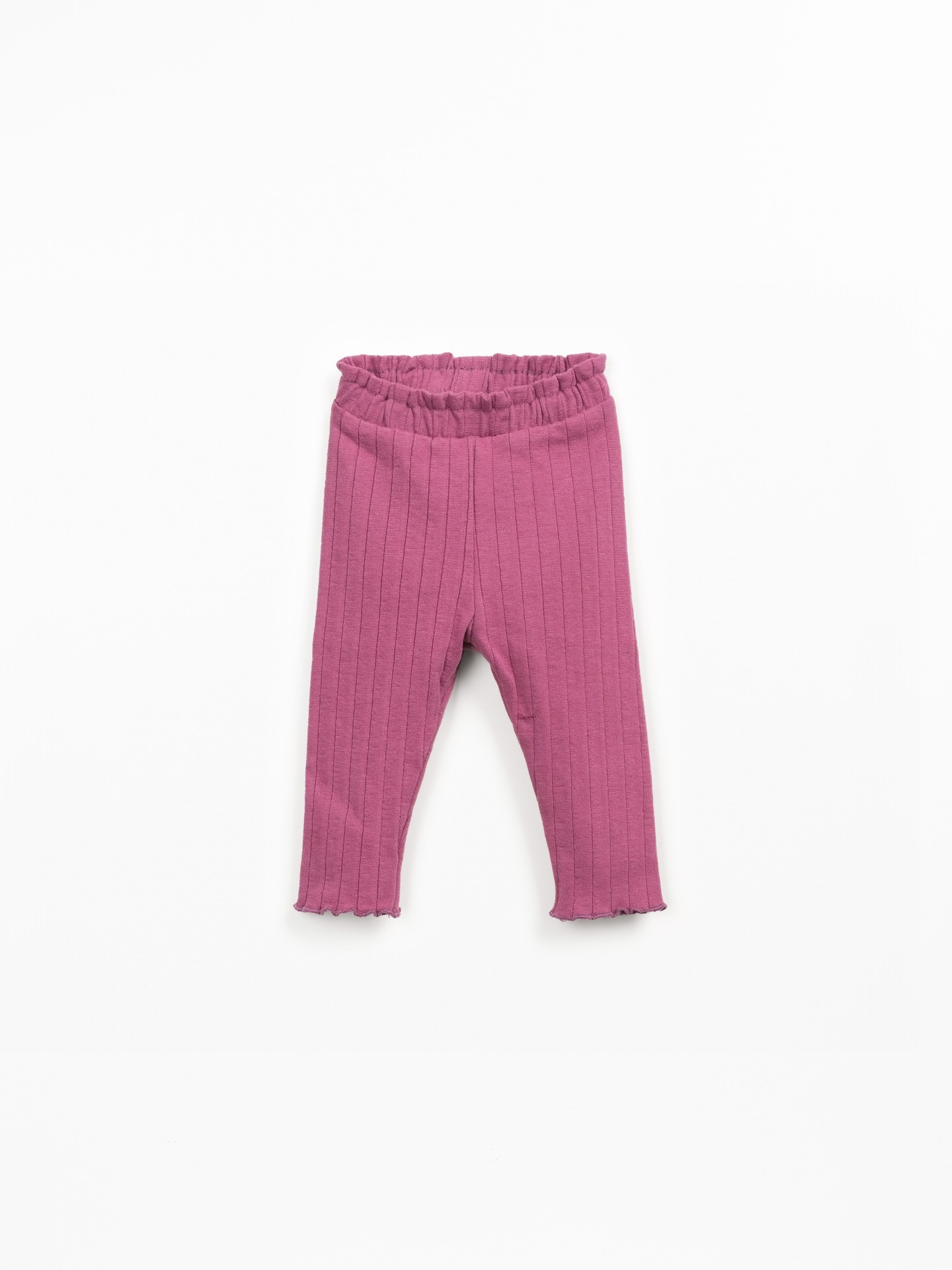 Leggings côtelés en coton recyclé et polyester