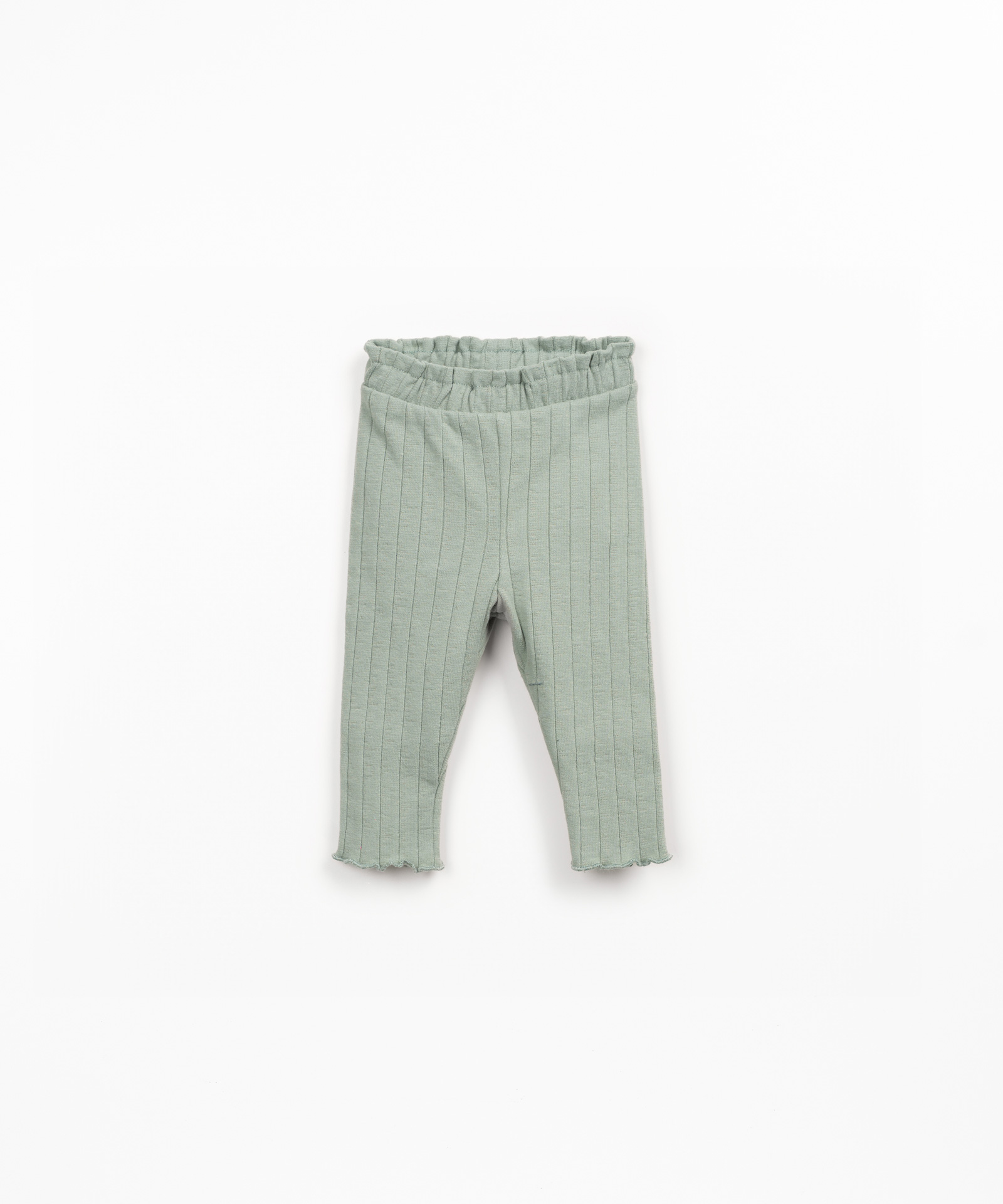Rib leggings in recycled cotton and polyester