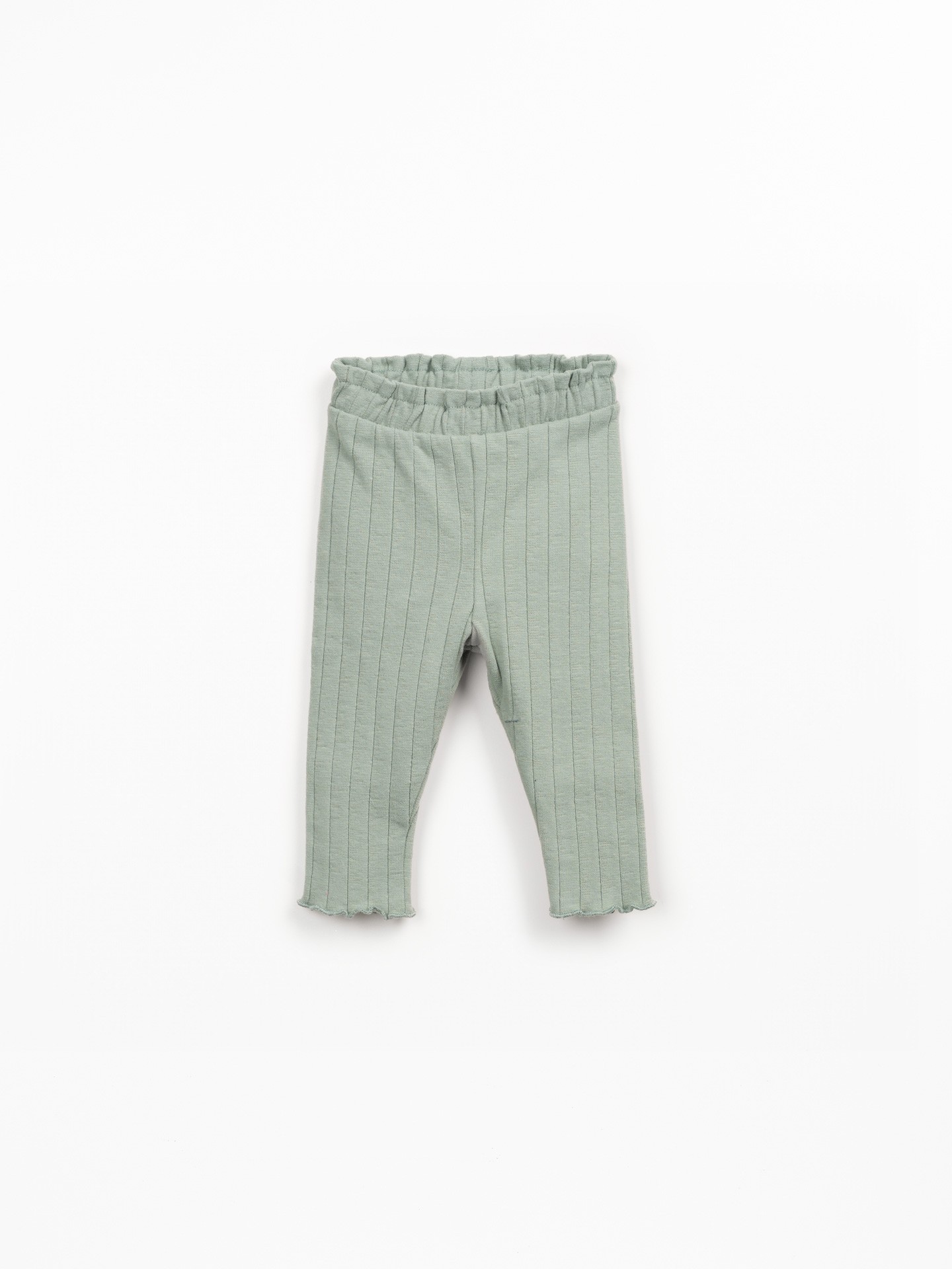 Leggings côtelés en coton recyclé et polyester