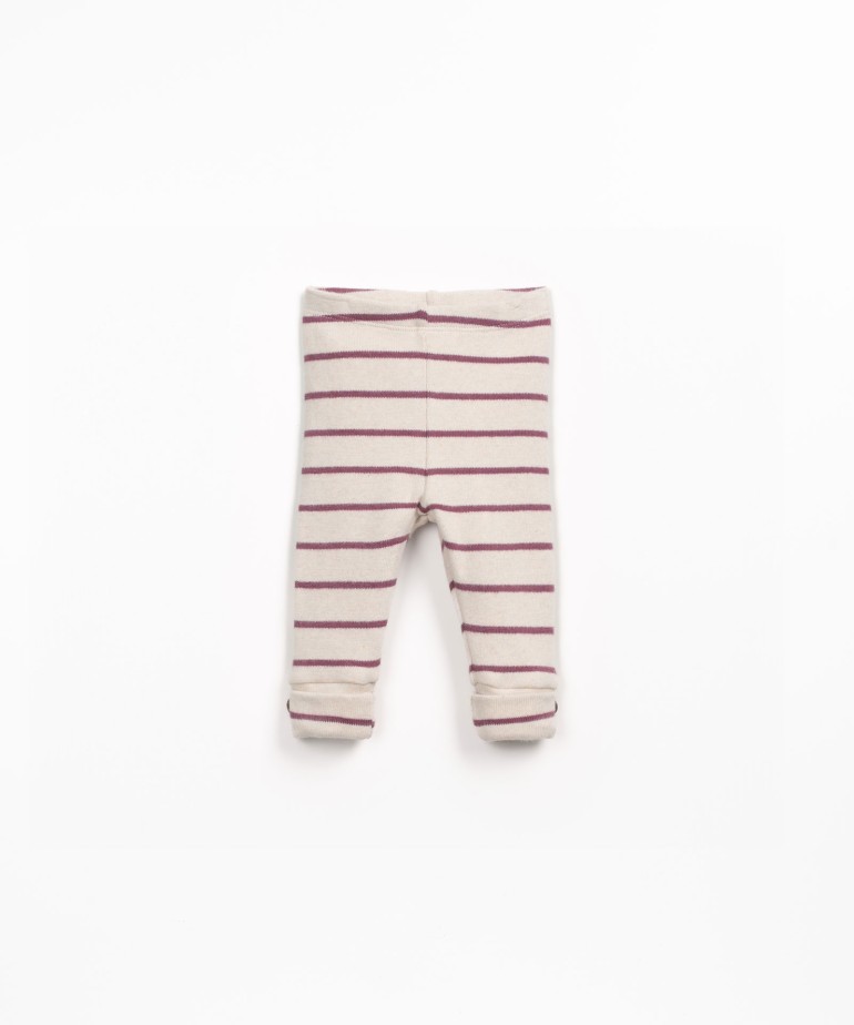 Striped jersey leggings