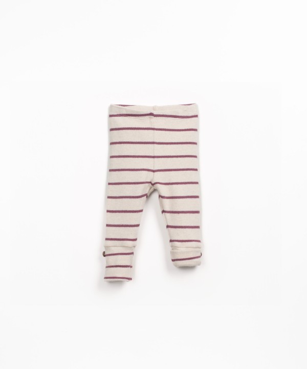 Striped jersey leggings