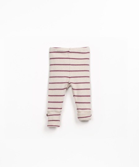 Striped jersey leggings