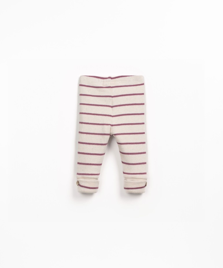 Striped jersey leggings