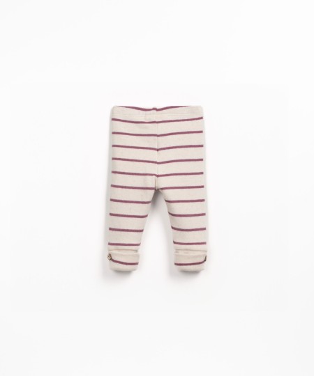 Striped jersey leggings