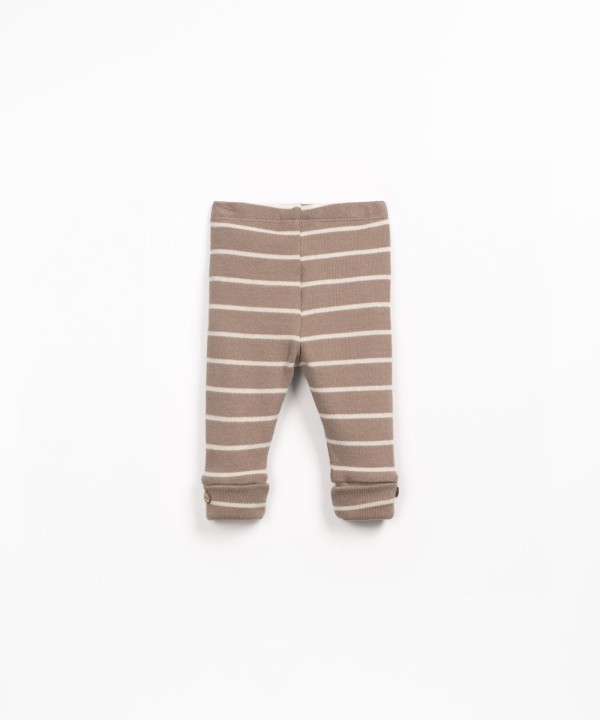 Leggings de malha �s riscas