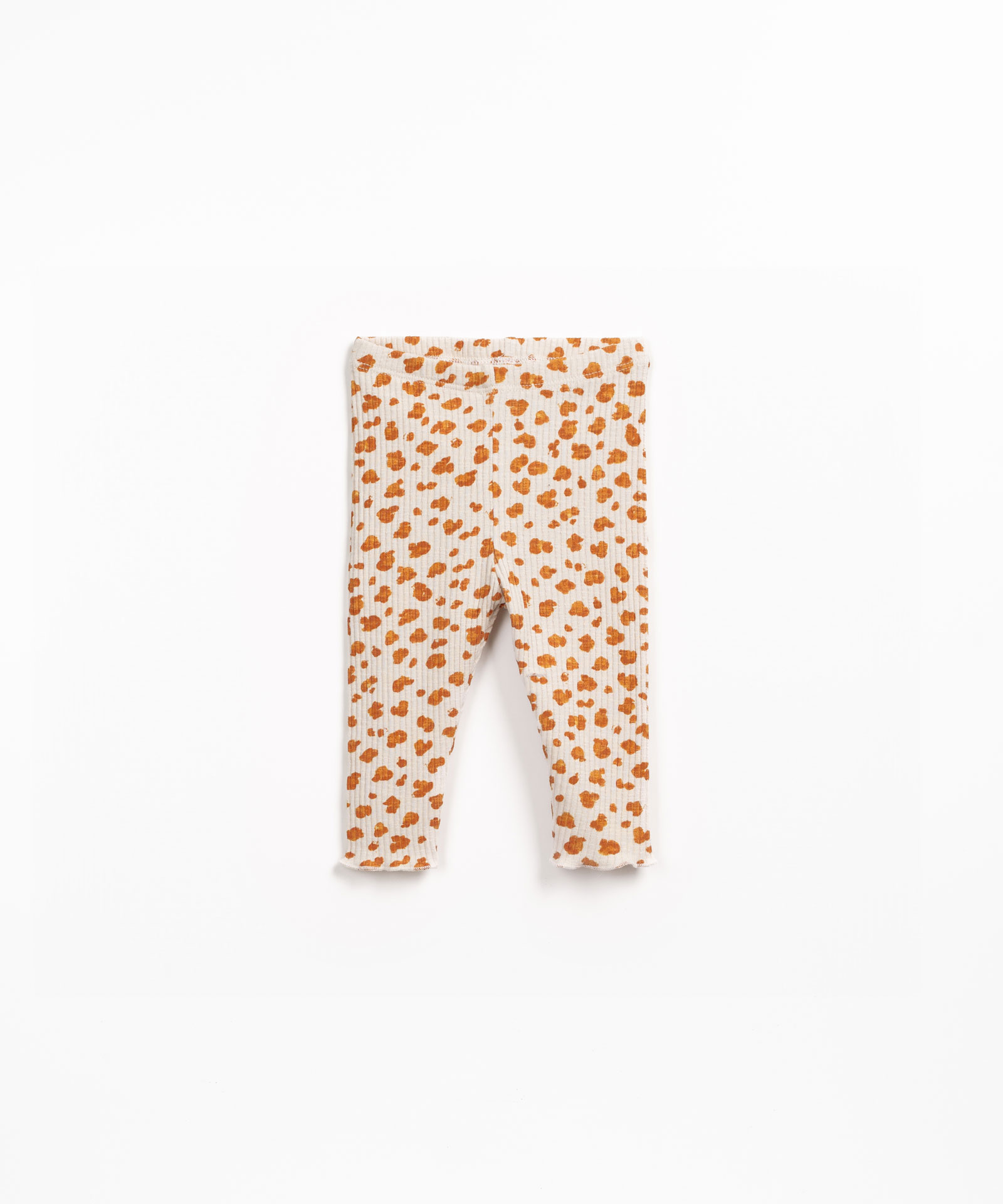 Ribbed jersey leggings with print