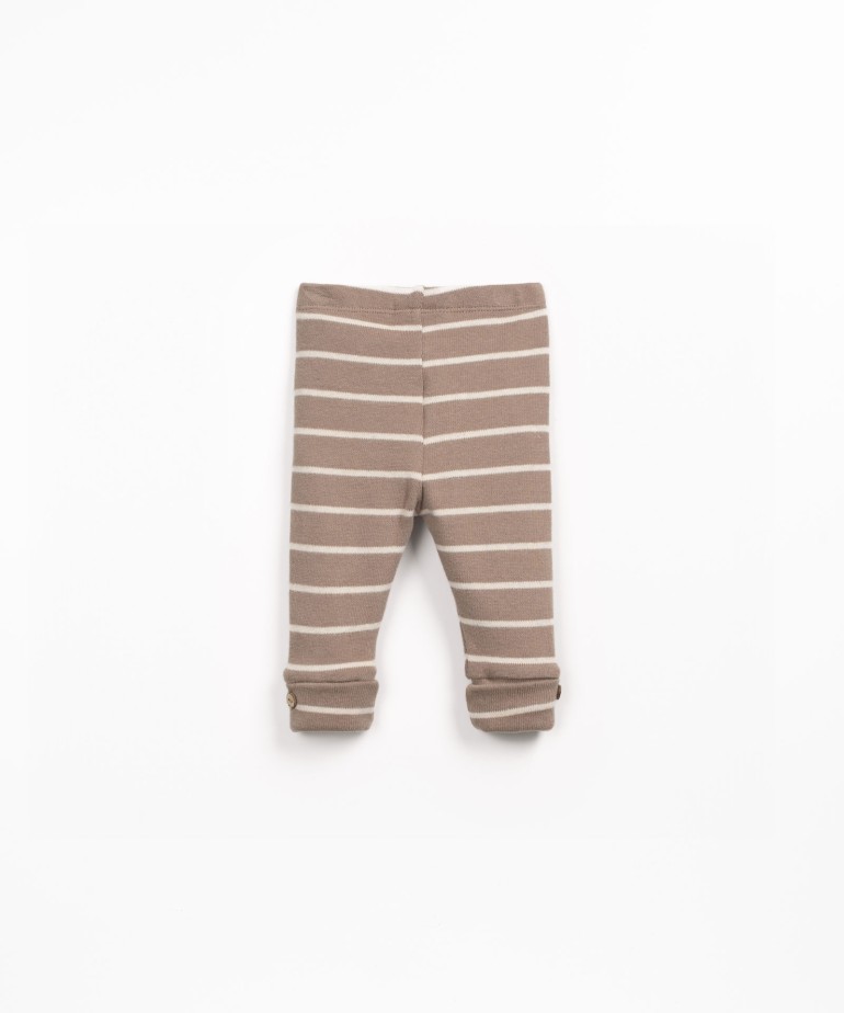 Striped jersey leggings