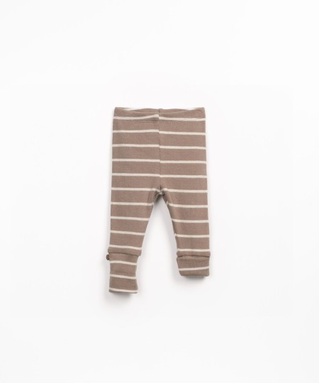 Leggings en maille rayée